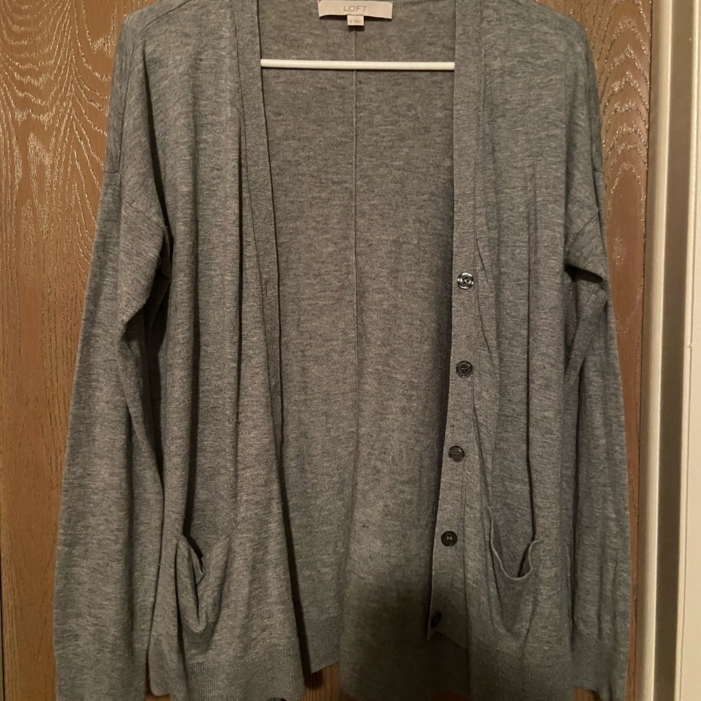 Grey button up cardigan